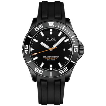 美度是什么牌子, MIDO | Men's Swiss Automatic Chronometer Ocean Star Diver 600 Black Rubber Strap Watch 43.5mm商品图片 