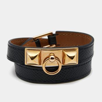美国爱马仕手镯, [二手商品] Hermes | Hermes Rivale Black Leather Double Tour Bracelet XS商品图片 9.7折, 满1件减$100, 满减