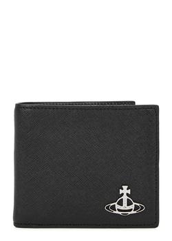 推荐Black logo leather wallet商品