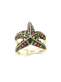 Effy | 14K Yellow Gold, Multi Sapphire & Diamond Ring,商家Saks OFF 5TH,价格¥10964