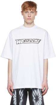 We11done | White Cotton T-Shirt商品图片,4.1折