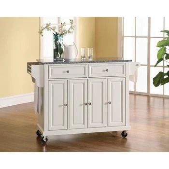 Crosley Furniture | Full Size Granite Top Kitchen Cart White/Gray,商家Premium Outlets,价格¥5063