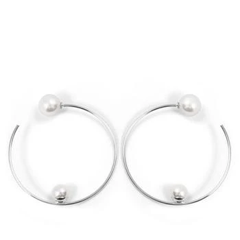Joomi Lim | Large Hoop Earrings w/ Affixed Pearls & Pearls Back,商家Verishop,价格¥1276