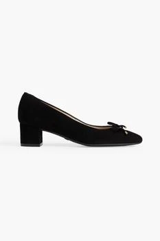 Stuart Weitzman | Gabby 45 bow-detailed suede pumps,商家THE OUTNET US,价格¥843