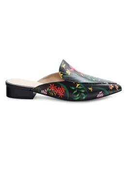 Cole Haan | ​Piper Floral Leather Mules商品图片,5.9折, 满$150享7.5折, 满折