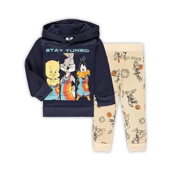 Children's Apparel Network | Toddler Boys and Girls Navy, Tan Space Jam Pullover Hoodie and Joggers Set,商家Macy's,价格¥165