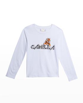 Camilla是什么牌子, Camilla | Girl's Graphic Tiger Logo-Print Top, Size 12-14商品图片 
