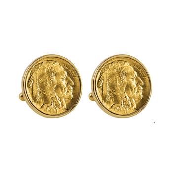 商品American Coin Treasures | Gold-Layered 1913 First-Year-Of-Issue Buffalo Nickel Bezel Coin Cuff Links,商家Macy's,价格¥1004图片