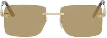 推荐Gold Rectangular Sunglasses商品