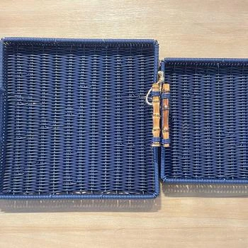 ELE Light & Decor | Outdoor/Indoor PE Rattan Serving Tray With Handle Set Of 2,商家Verishop,价格¥1291