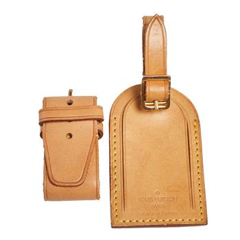 lv行李箱, [二手商品] Louis Vuitton | Louis Vuitton Vachetta Leather Luggage Name Tag商品图片 1.7折