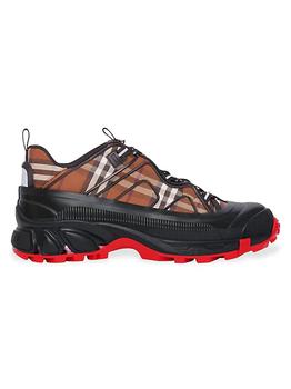 burberry鞋新款, Burberry | New Arthur Check Print Leather Sneakers商品图片 