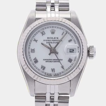 推荐Rolex Silver 18K White Gold And Stainless Steel Datejust 69174 Women's Wristwatch 26 mm商品
