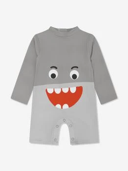 Stella McCartney | Baby Boys Shark Sun Suit in Grey,商家Childsplay Clothing,价格¥638