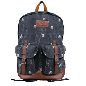 商品Mc2 Saint Barth | MC2 Saint Barth Micro Skull Canvas Backpack,商家Italist,价格¥977图片