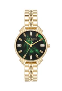 Olivia Burton | Olivia Burton Ladies Art Deco Green Dial Watch Gold Plated商品图片,
