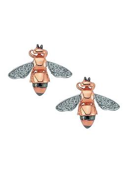 商品Honey Bee 14K Rose Gold & Diamond Earrings图片