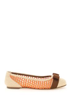 菲拉格慕芭蕾鞋, Salvatore Ferragamo | Salvatore ferragamo varina raffia ballet flats商品图片 