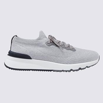 美国Brunello Cucinelli, Brunello Cucinelli | GREY COTTON SNEAKERS商品图片 7.4折