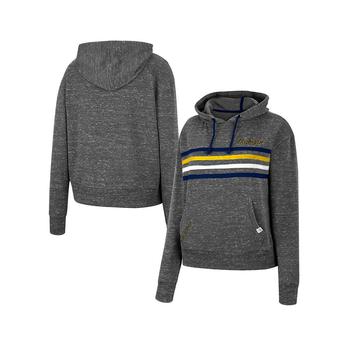 Colosseum | Women's Charcoal Michigan Wolverines Backstage Speckled Pullover Hoodie商品图片,