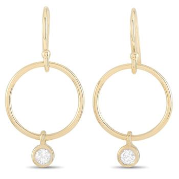 商品LB Exclusive | 14K Yellow Gold 0.32 ct Diamond Earrings,商家Jomashop,价格¥4400图片