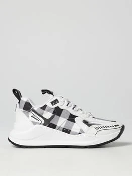 推荐Burberry sneakers in check fabric and leather商品