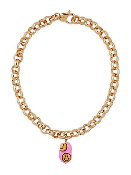 商品Martha Calvo | Smiles All Around 14K Gold-Plated & Baroque Pearl Necklace,商家Saks Fifth Avenue,价格¥1506图片
