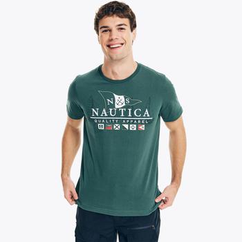 商品Nautica Mens Logo Flags Graphic T-Shirt图片
