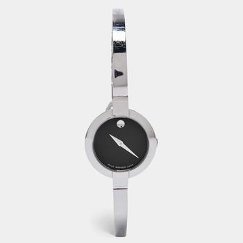 推荐Movado Black Stainless Steel Bela 0606595 Women's Wristwatch 25 mm商品