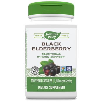 Nature's Way | Black Elderberry Vegan Capsules商品图片,满$80享8折, 满折