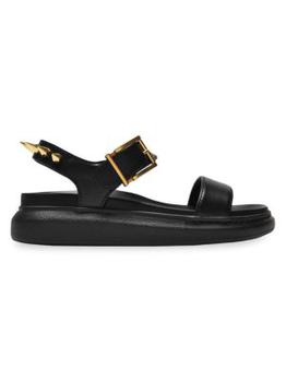 Sandals In Black And Gold Leather product img