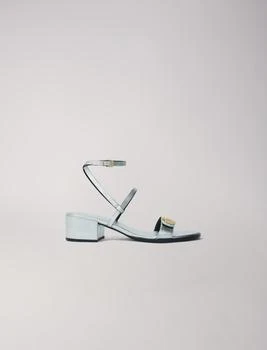 Maje | Maje Mixte's zinc Appliqué: Leather strappy sandals for Spring/Summer,商家Maje,价格¥1595