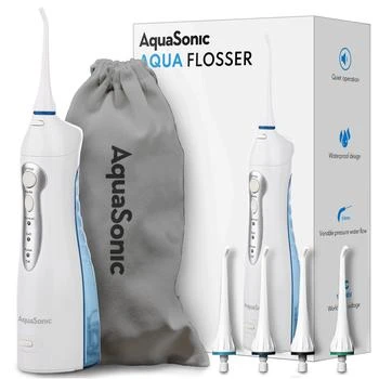 推荐Aquasonic Aqua Flosser - Professional Rechargeable Water Flosser with 4 Tips - Oral Irrigator w/ 3 Modes - Portable & Cordless Flosser - Kids and Braces - Dentist Recommended商品