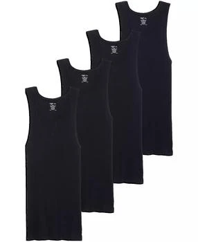 Jockey | Men's Cotton A-shirt Tank Top, Pack of 4,商家Macy's,价格¥146