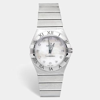 欧米茄星座怎么样, [二手商品] Omega | Omega Mother of Pearl Diamond Stainless Steel Constellation 123.10.27.60.55.001 Women's Wristwatch 27 mm商品图片 9.5折