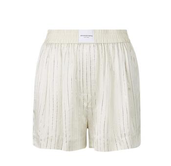 Alexander Wang | Alexander Wang Crystal-Embellished Striped Shorts商品图片,7.6折
