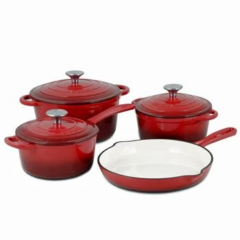 Basque | Basque Enameled Cast Iron Cookware Set, 7-Piece Set,商家Premium Outlets,价格¥1637