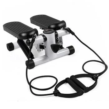 Mini Fitness Stepper w/ 2 Resistance Bands & LCD Monitor