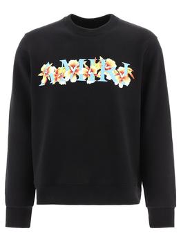 amiri衬衫, AMIRI | Amiri Floral-Logo Printed Straight-Hem Sweatshirt商品图片 4.9折起