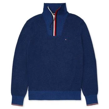 推荐Tommy Hilfiger Mens Manhattan Cotton Ribbed Trim Pullover Sweater商品