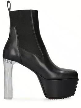 Rick Owens | 170mm Beatle Leather Ankle Boots商品图片,独家减免邮费