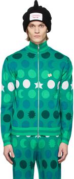 Charles Jeffrey Loverboy真假, Charles Jeffrey Loverboy | Green Graphic Runes Zip-Up Sweater商品图片 3折