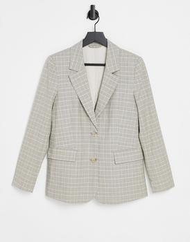 product & Other Stories check print blazer in beige image