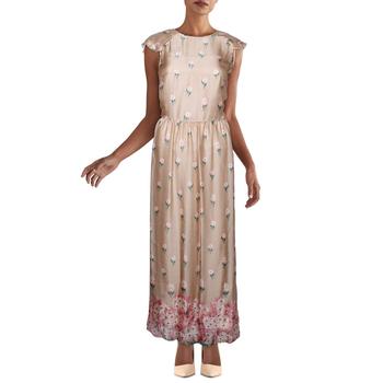 推荐Red Valentino Womens Silk Floral Print Maxi Dress商品