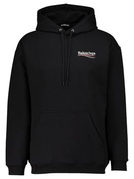 巴黎世家卫衣价格, Balenciaga | BALENCIAGA Medium Fit Hoodie Black/White商品图片 