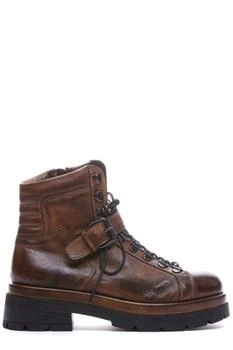 推荐Pawelk's Chunky-Sole Lace-Up Ankle Boots商品