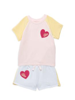 Juicy Couture | Little Girl's 2-Piece Logo T Shirt & Shorts Set商品图片,4.5折