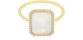 Persée | 八边形白色珠贝密镶美钻戒指,商家24S,价格¥10001