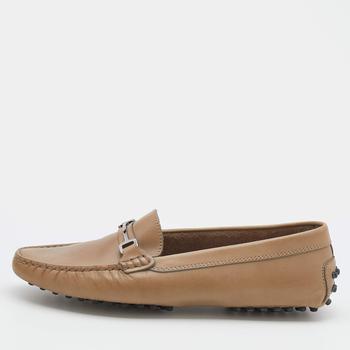 [二手商品] Tod's | Tod's Sand Brown Leather Slip On Loafers Size 38商品图片,8.3折
