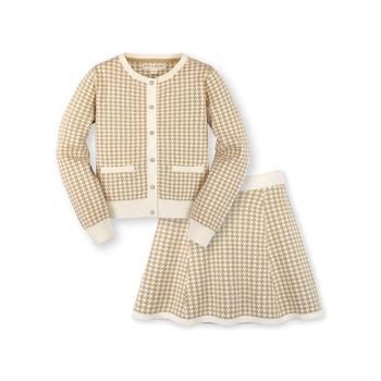 商品Girls' Long Sleeve Cardigan and Skirt Sweater Set, Kids图片